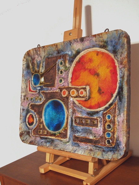 Ruscha 60's West Germany Fat Lava XL wall Plaque - 050design